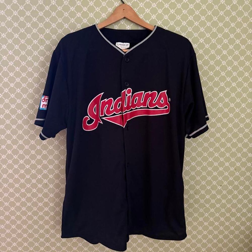 Cleveland Indians navy Korey kluber screen printed jersey